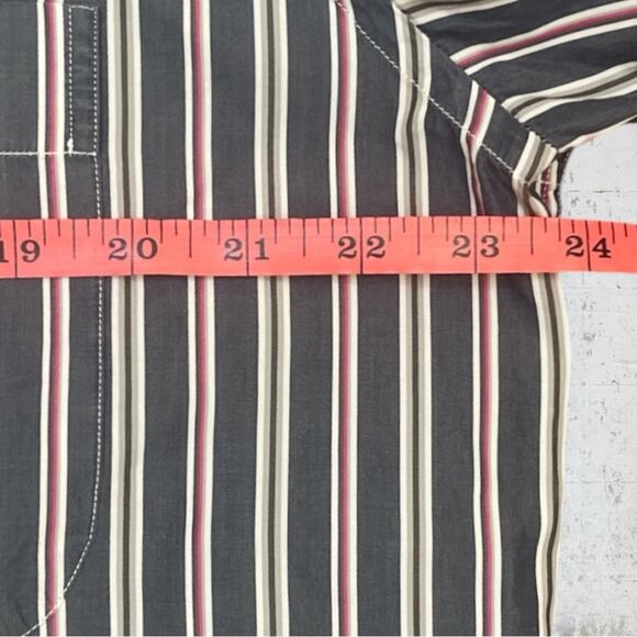 Brioni for Neiman Marcus Italy Men’s Gray Stripe Cotton LS Button Down Shirt L - Picture 8 of 10